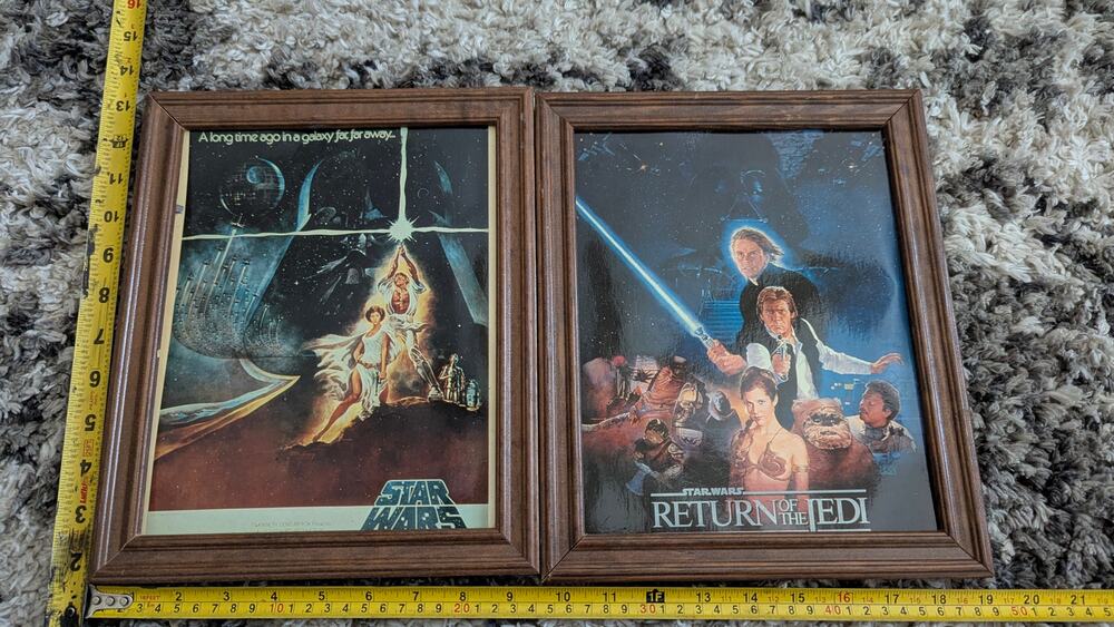 Star Wars Return of the Jedi Framed Movie Poster Art Print Set Wood Frames